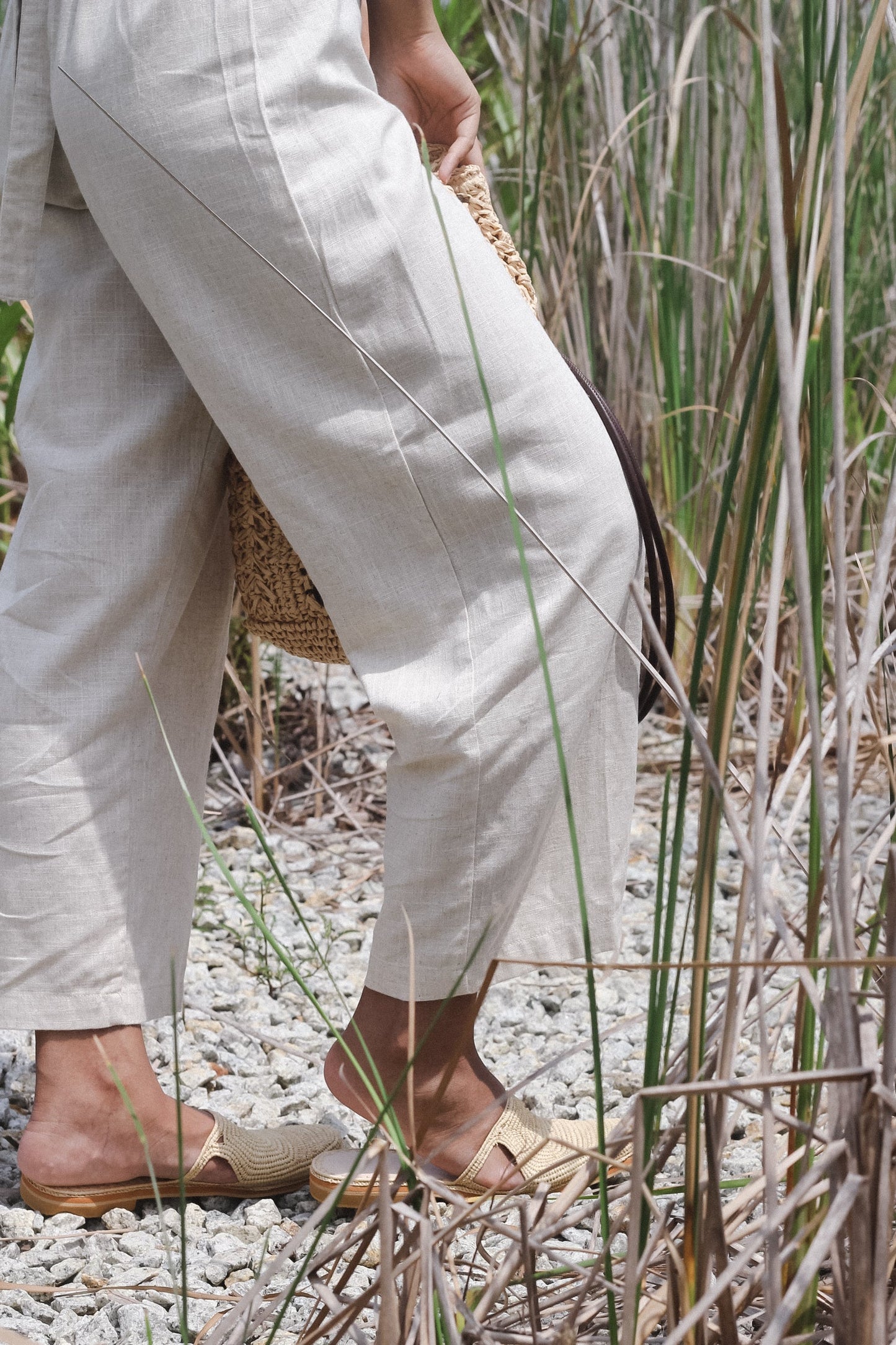 Willa Ruffled Romper | Sand