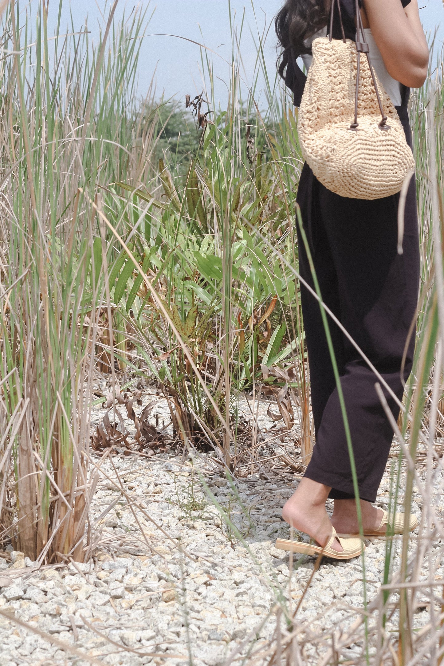 Willa Ruffled Romper | Black