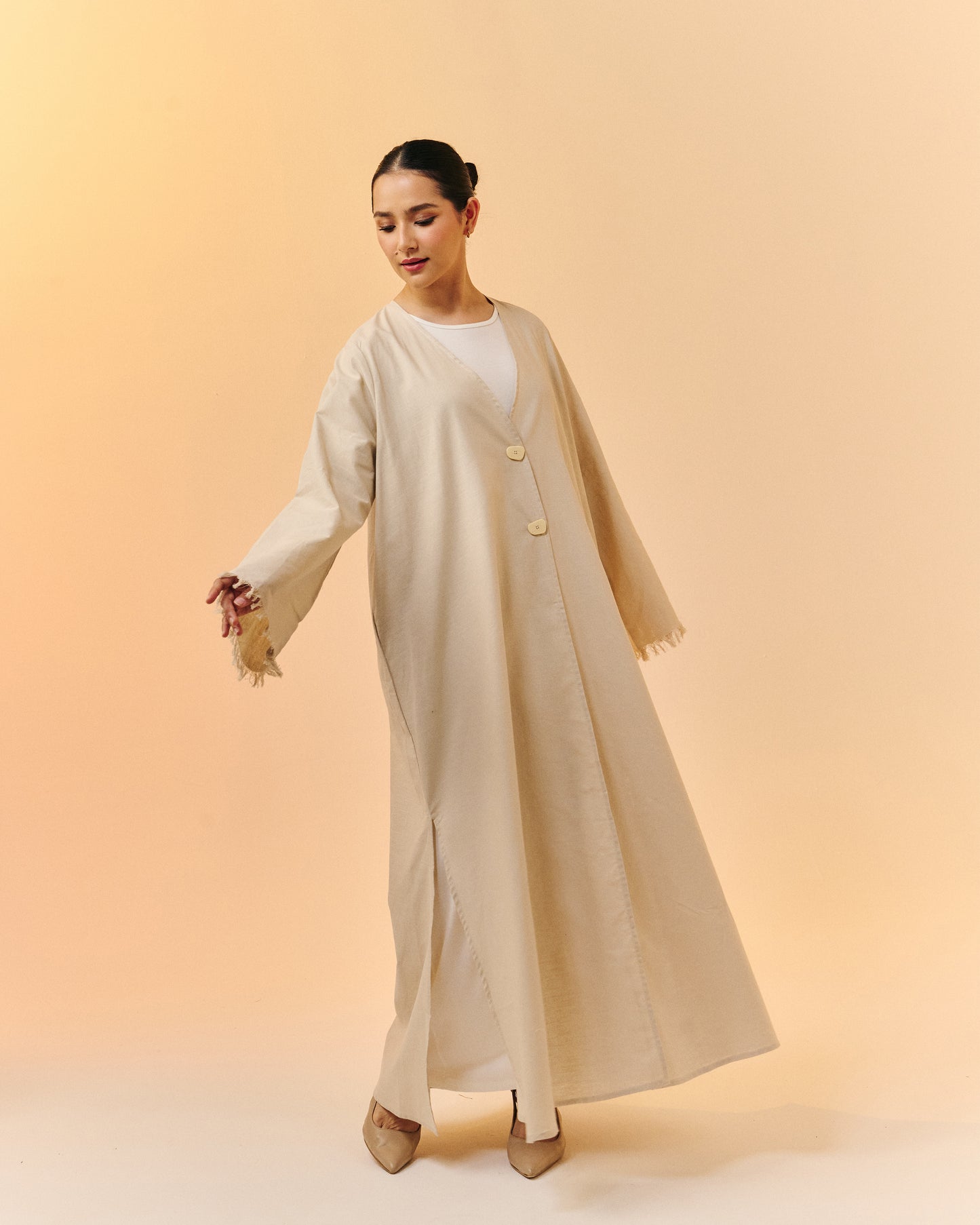 Sana Open Abaya | Desert