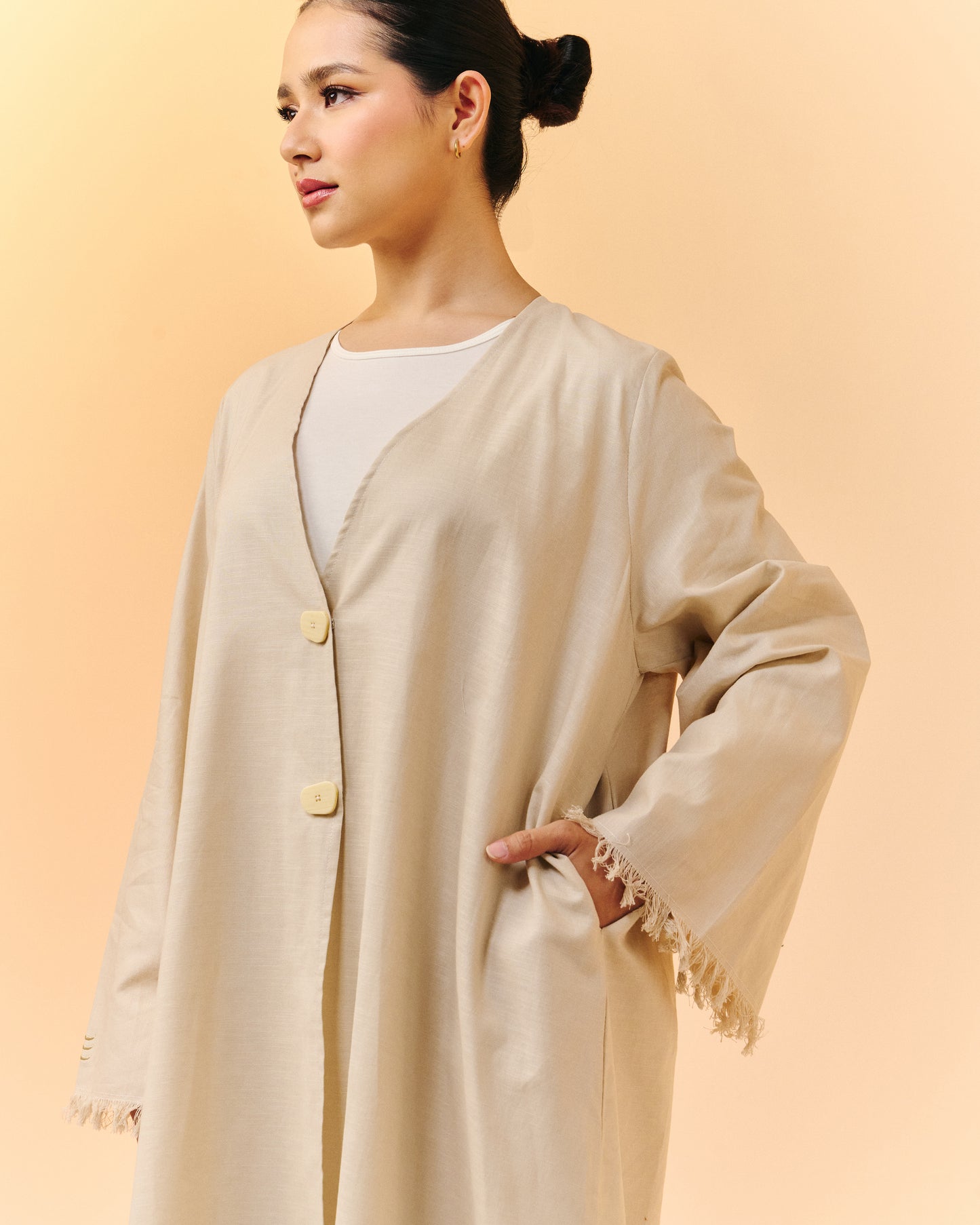 Sana Open Abaya | Desert