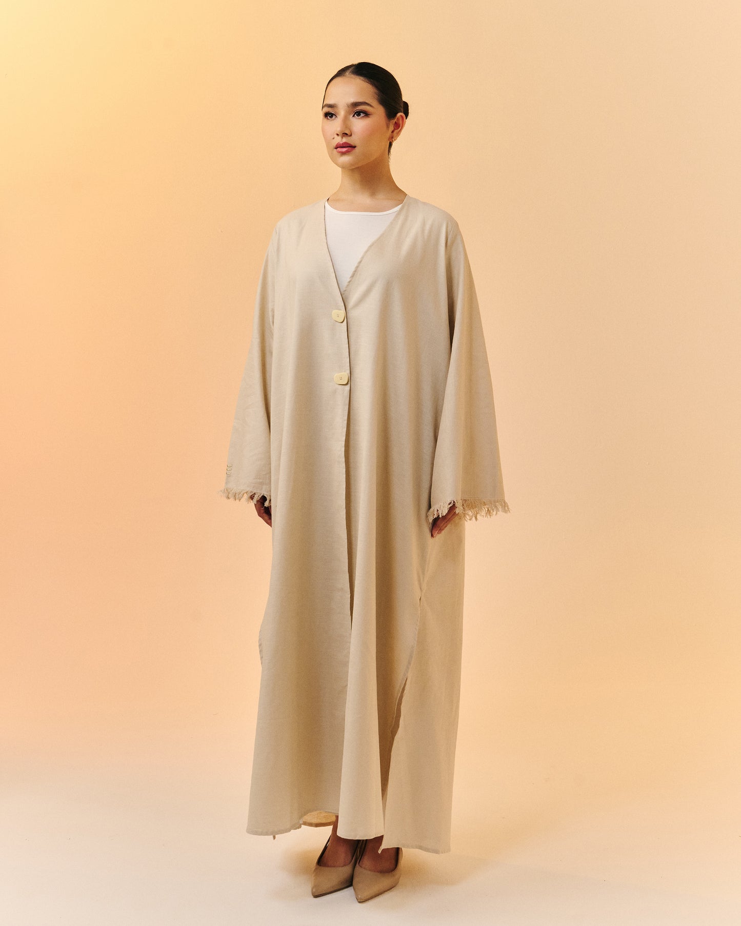 Sana Open Abaya | Desert