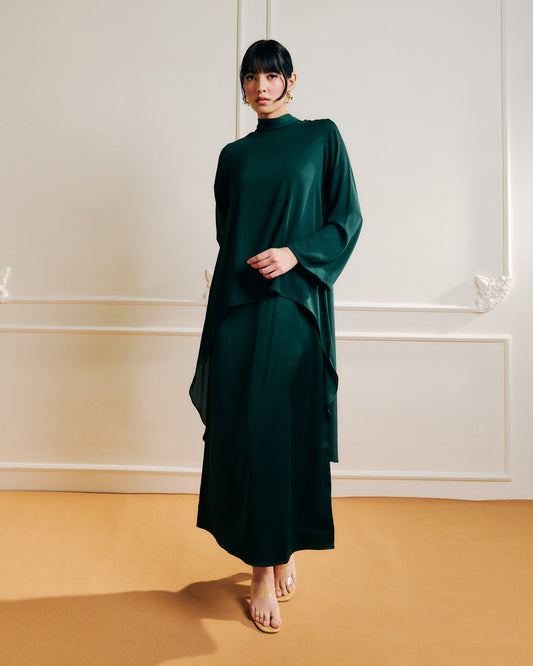 Calla Flow Dress | Emerald
