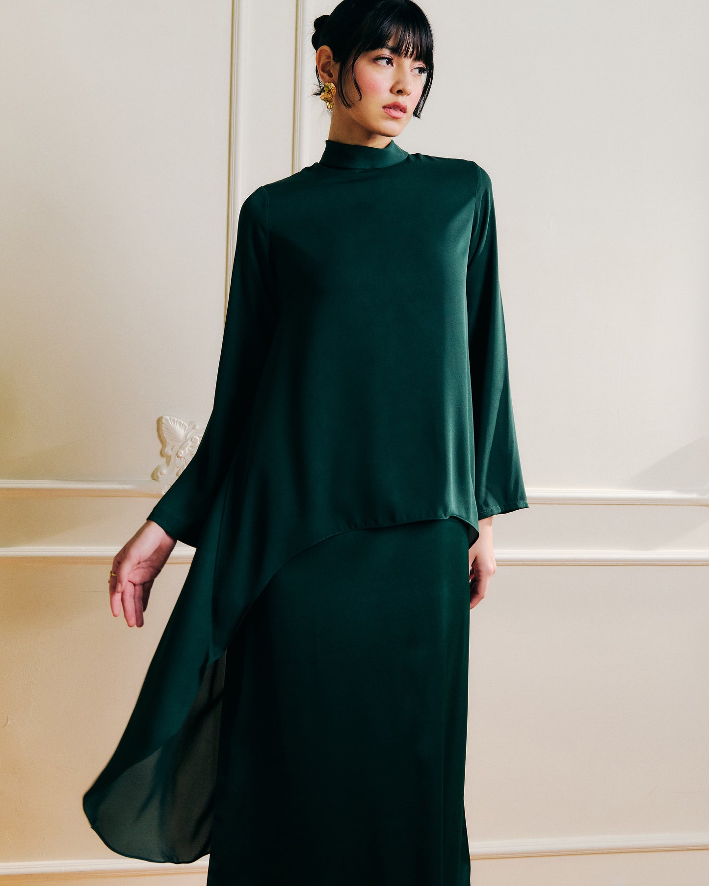 Calla Flow Dress | Emerald