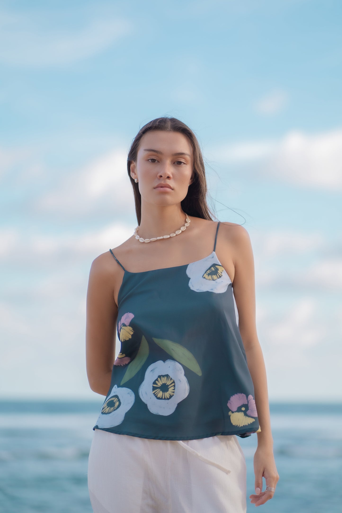 Lydia Printed Camisole | Olive