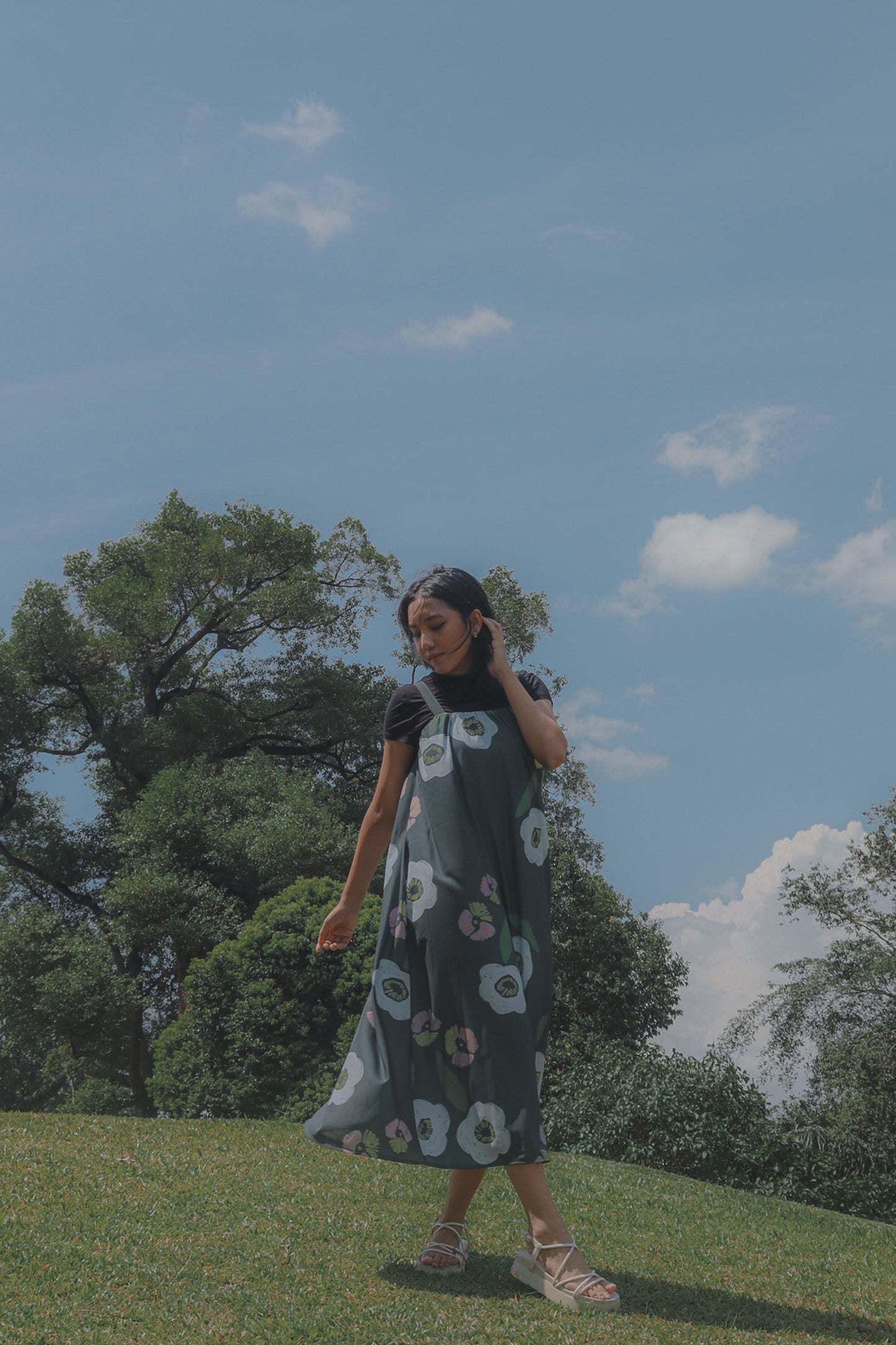 Lydia Printed Dress | Olive