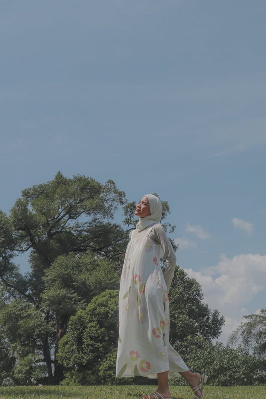 Lydia Printed Dress | Ivory