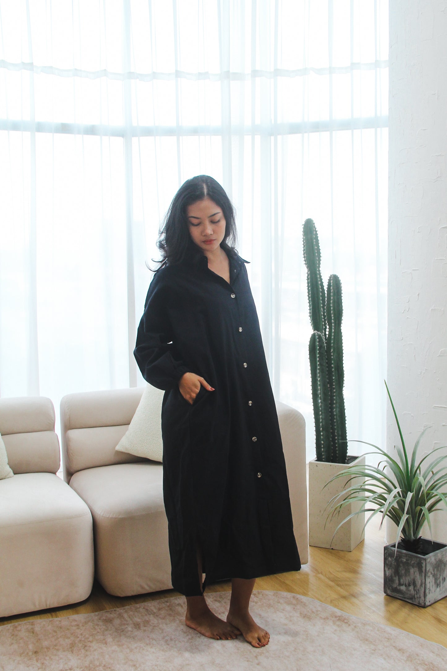 Esme Shirt Dress | Black