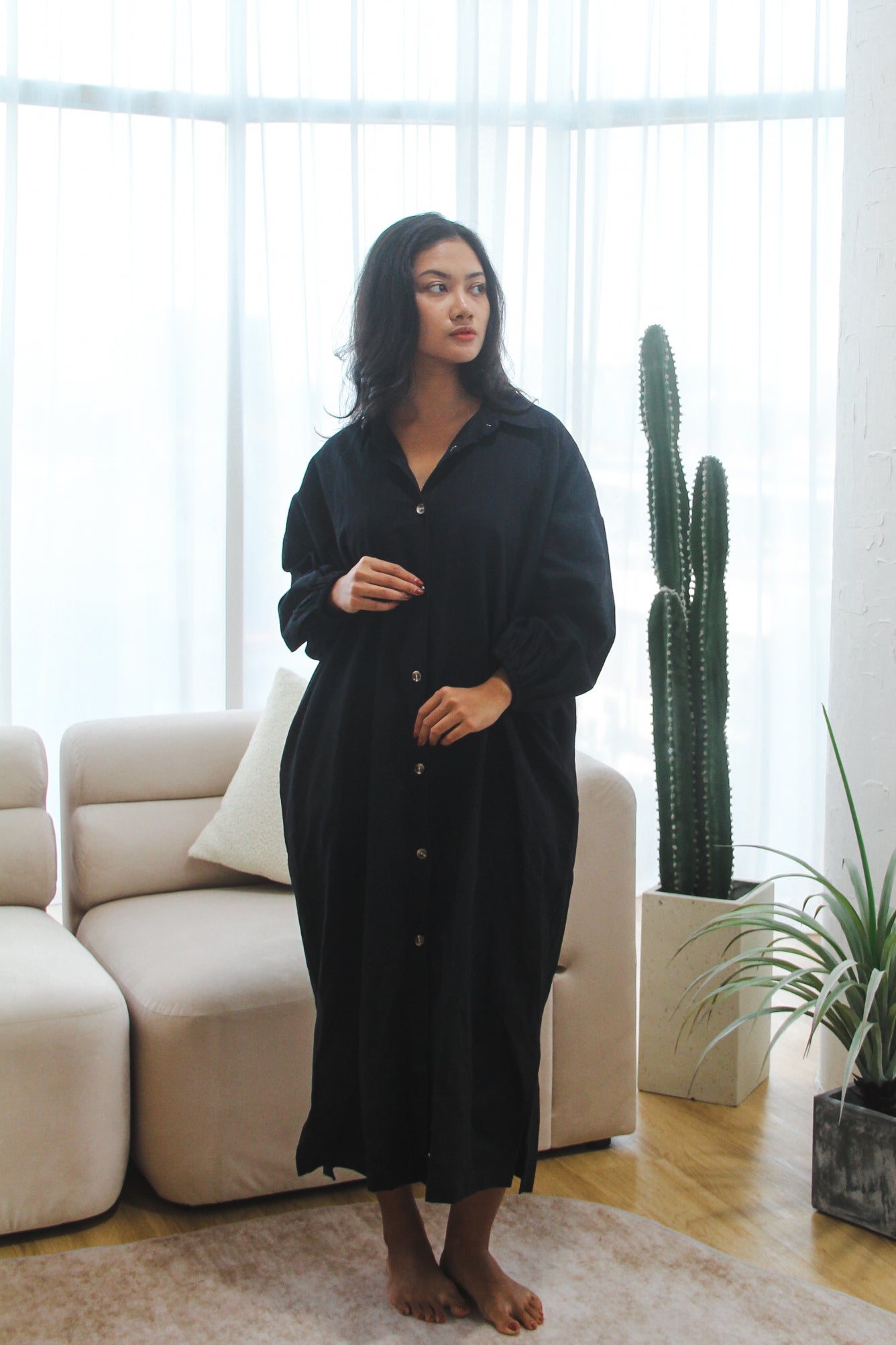 Esme Shirt Dress | Black