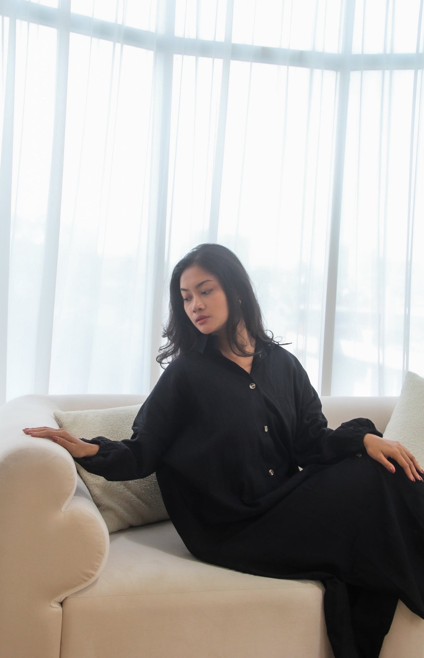 Esme Shirt Dress | Black