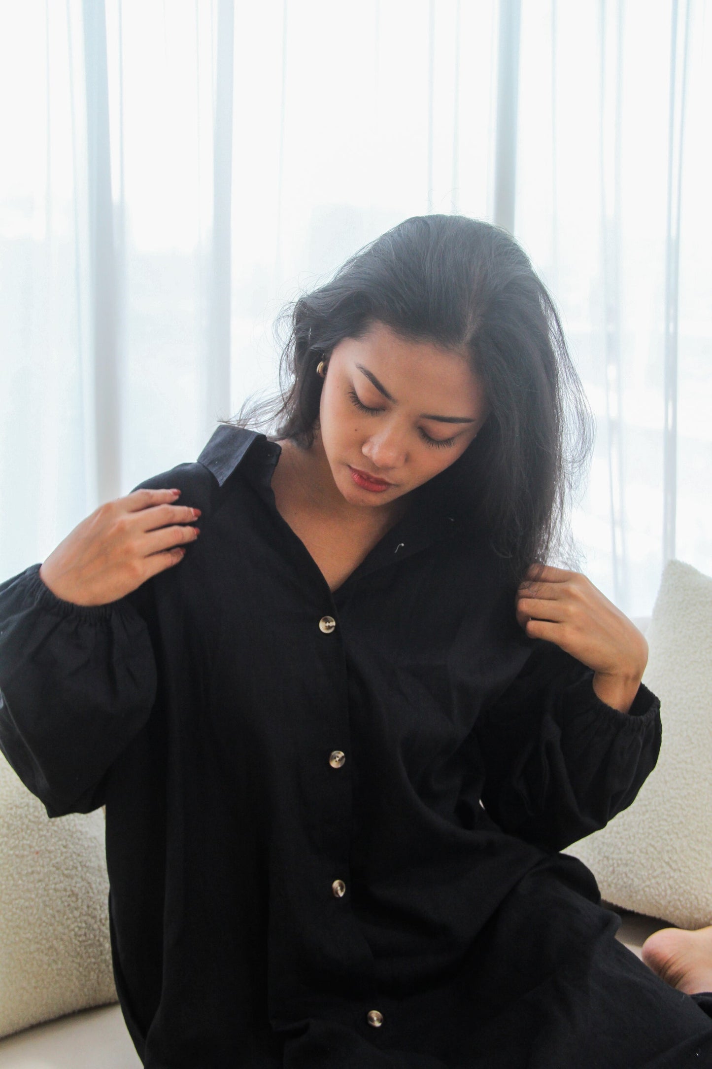 Esme Shirt Dress | Black