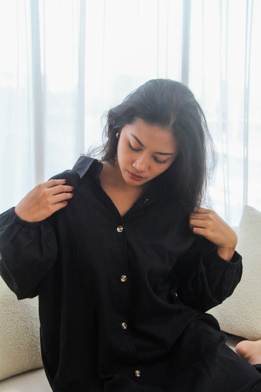 Esme Shirt Dress | Black