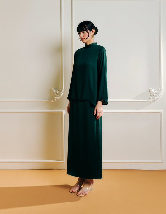 Calla Flow Dress | Emerald